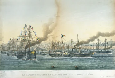 The Arrival of Napoleon III in Algeria with an Escort of Battleships, 1st May 1865